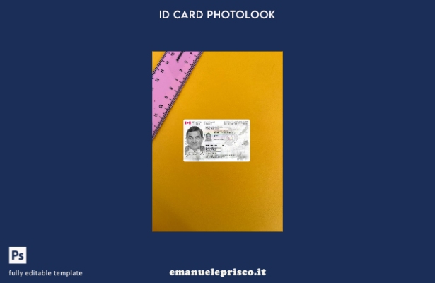 modello anteriore photolook della carta d'identità dello stato indiano del Canad